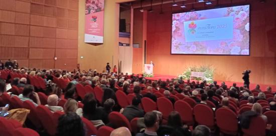 Immagine della vasta platea della presentazione di Euroflora 2025 avvenuta il 29 gennaio 2025 presso il Centro Congressi