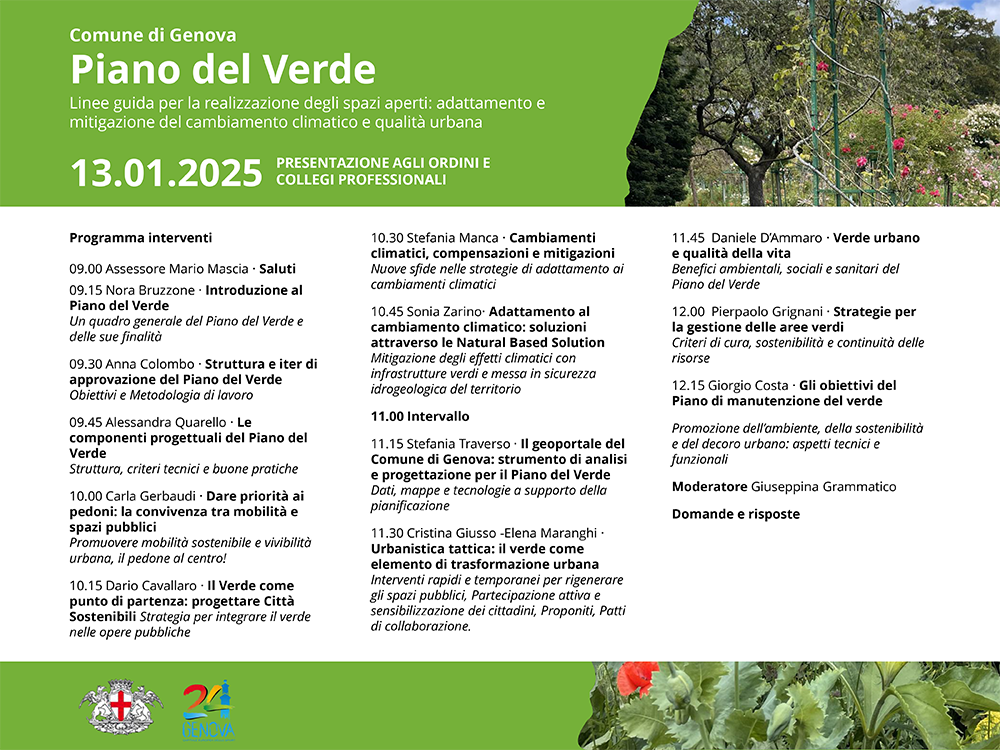 locandina presentazione Piano del Verde